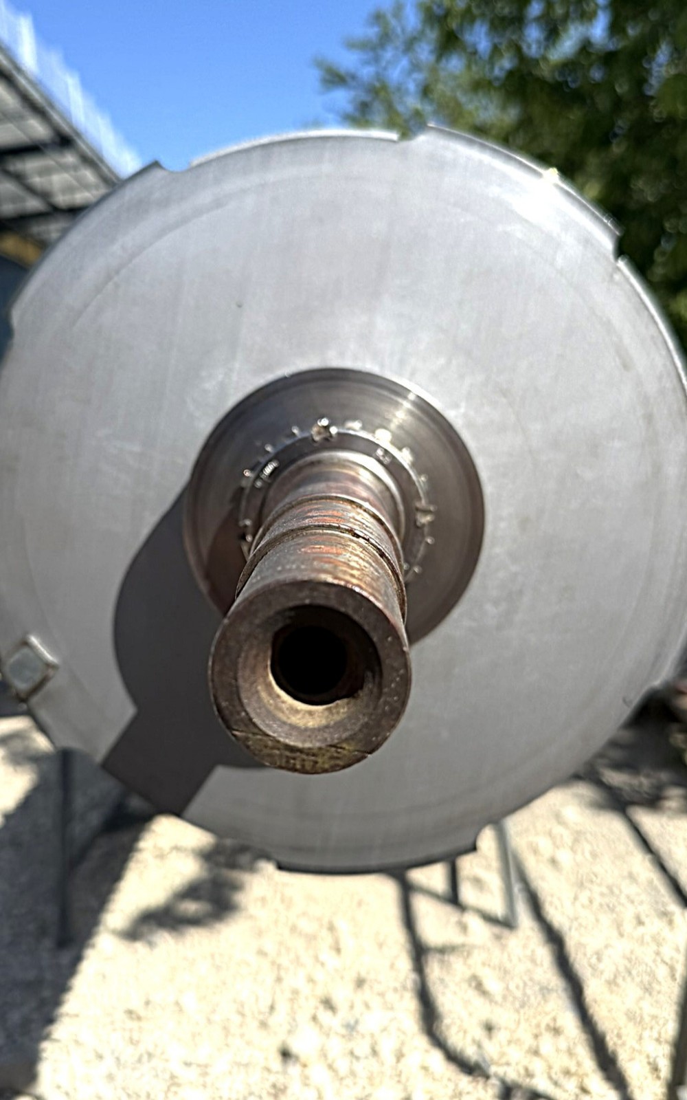 Bout de rouleau industriel - avant/après décapage cryogénique — après